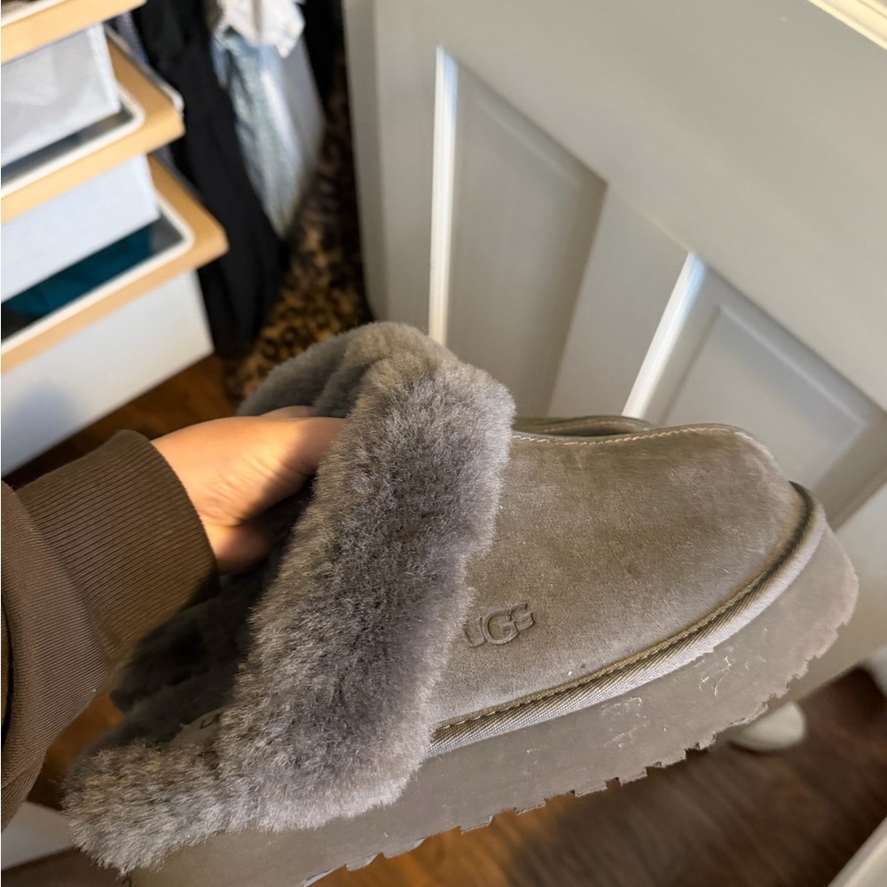 UGG Charcoal Shearling Slippers